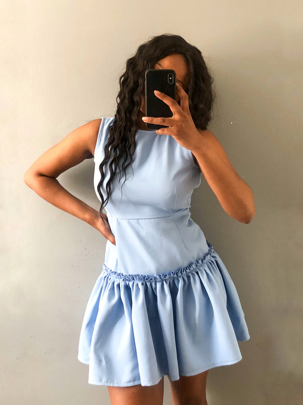 Barbs Mini Dress - Blue