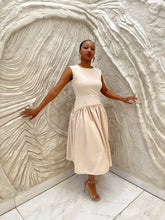 Load image into Gallery viewer, Barbs Midi Dress - Cream
